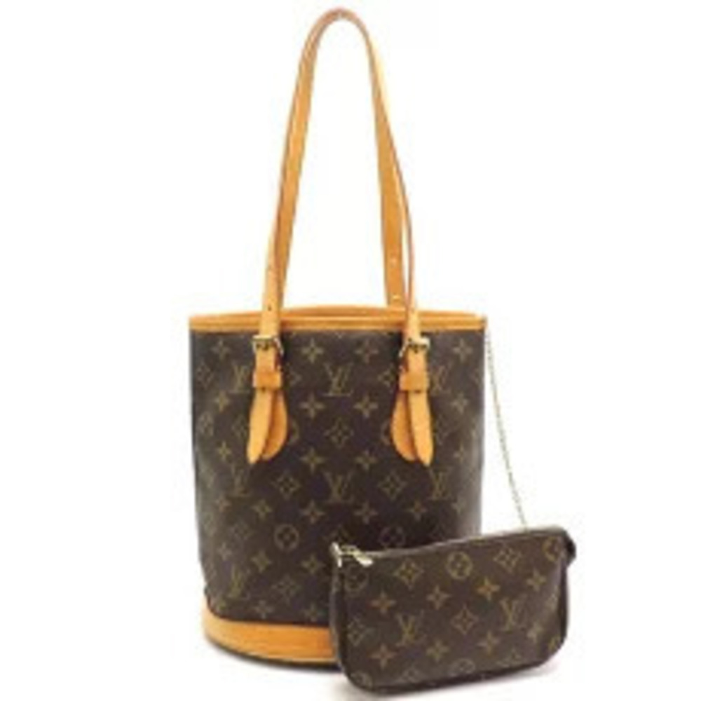 Louis Vuitton Bucket Tote Bag Monogram Ebene Brown